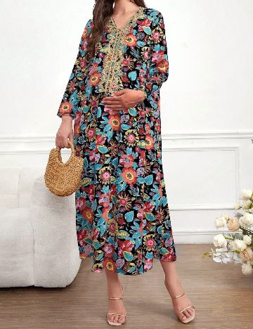 Rochie lunga SHEIN Maternity, mix culori