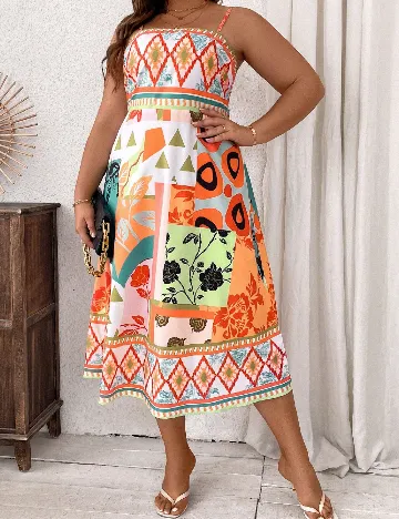 Rochie medie SHEIN CURVE, mix culori