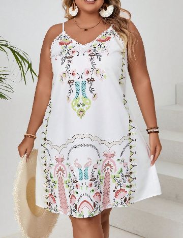 Rochie scurta SHEIN CURVE, alb