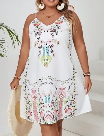 Rochie scurta SHEIN CURVE, alb