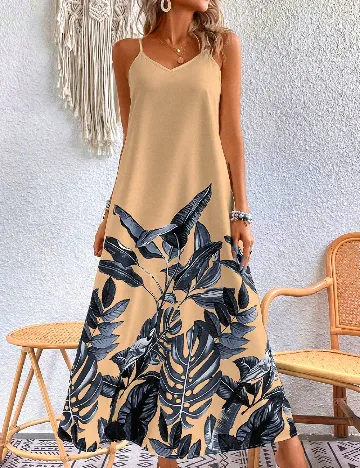 Rochie lunga SHEIN, crem