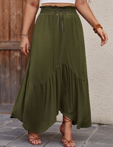 Fusta SHEIN CURVE, kaki