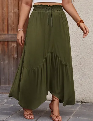 Fusta SHEIN CURVE, kaki