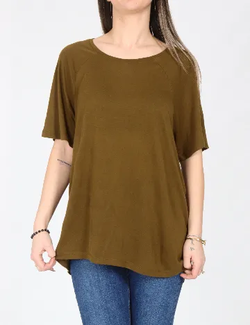 Tricou Oversize Pull&Bear, kaki