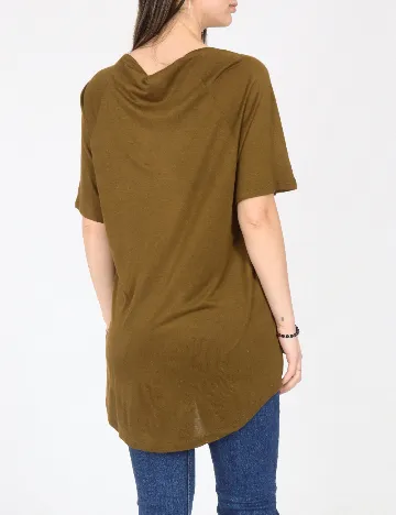 Tricou Oversize Pull&Bear, kaki