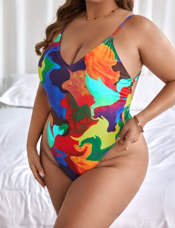Costum de baie SHEIN CURVE, mix culori