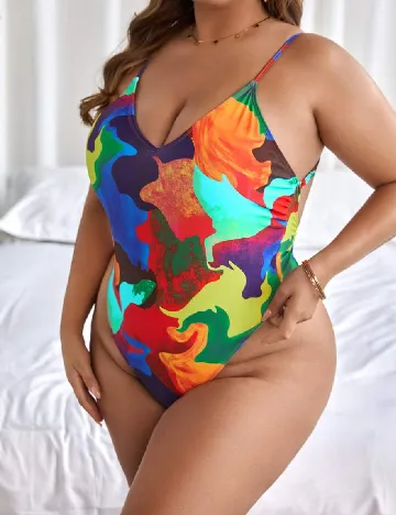 Costum de baie SHEIN CURVE, mix culori
