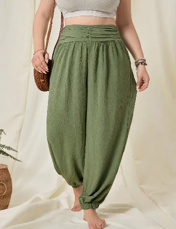Pantaloni SHEIN CURVE, verde