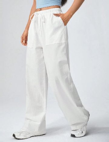 Pantaloni SHEIN, alb