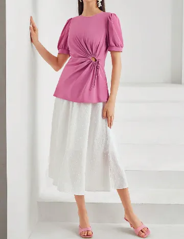 Compleu SHEIN, alb/roz