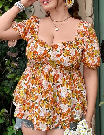Bluza SHEIN CURVE, floral