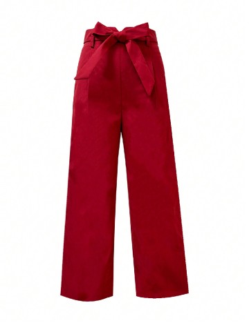 Pantaloni SHEIN, rosu