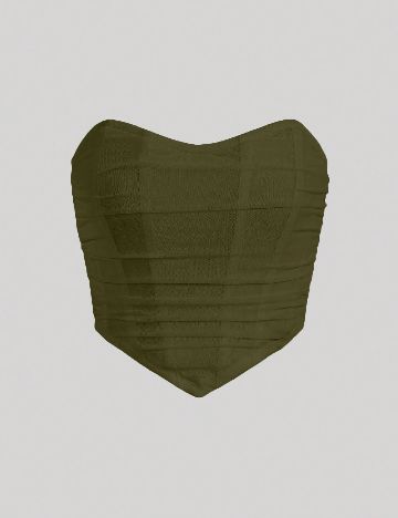 Top SHEIN, verde inchis