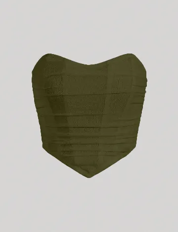 Top SHEIN, verde inchis