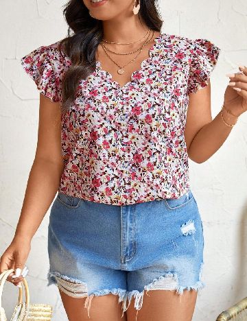 Bluza SHEIN CURVE, floral print