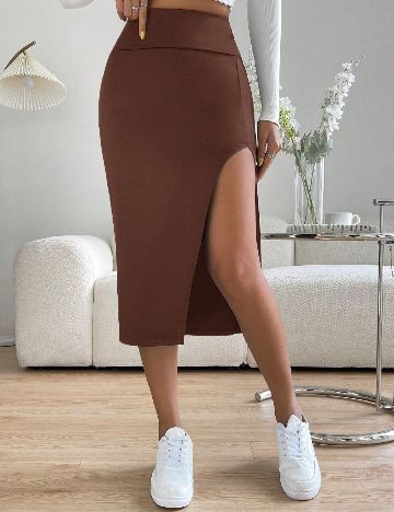 Fusta SHEIN, maro