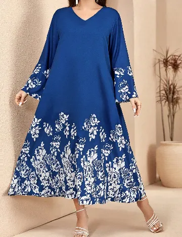 Rochie medie SHEIN CURVE, albastru