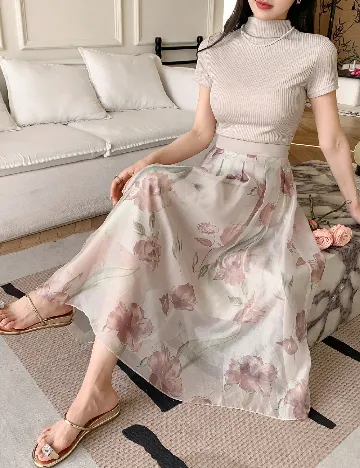 Fusta Dazy, floral print