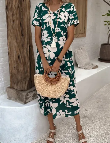 Rochie medie Emery Rose, verde