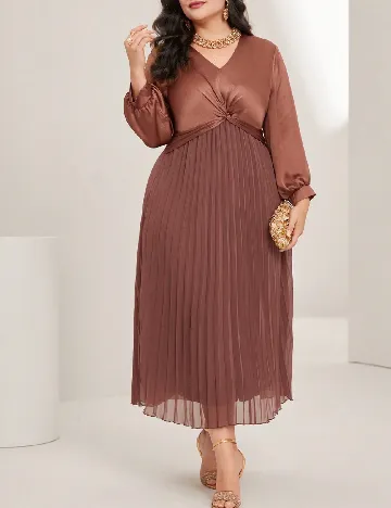Rochie lunga SHEIN CURVE, maro