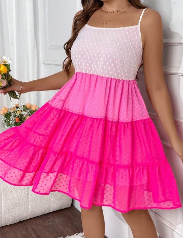 Rochie scurta SHEIN CURVE, roz