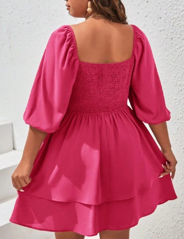 Rochie scurta SHEIN CURVE, roz