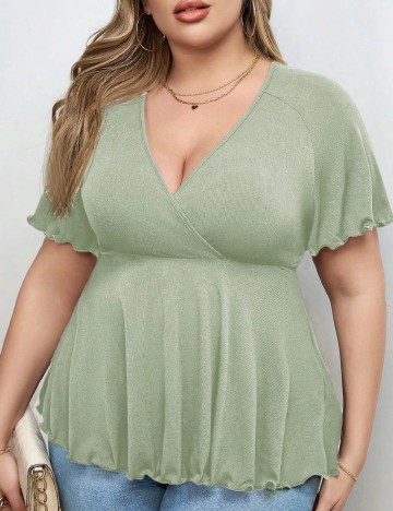 Bluza SHEIN CURVE, verde