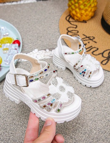 Sandale SHEIN CURVE, alb