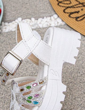 Sandale SHEIN CURVE, alb