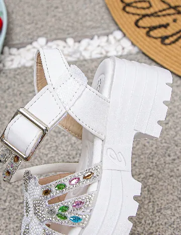 Sandale SHEIN CURVE, alb