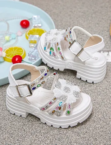 Sandale SHEIN CURVE, alb