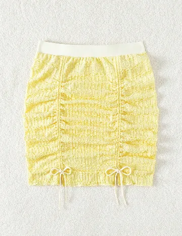 Fusta de plaja SHEIN, galben
