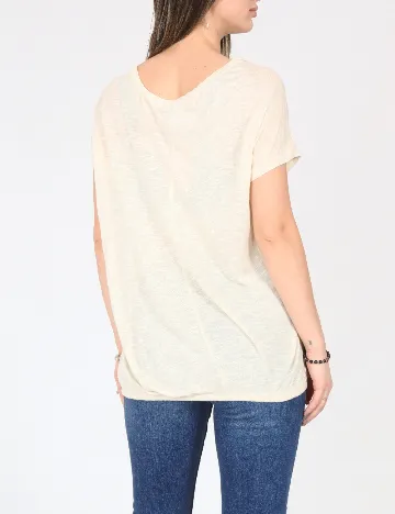 Tricou Bershka, crem
