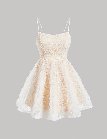 Rochie scurta SHEIN, crem