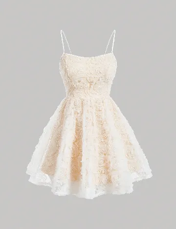 Rochie scurta SHEIN, crem