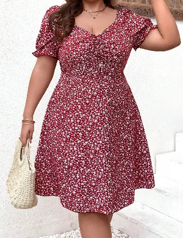 Rochie medie SHEIN CURVE, rosu