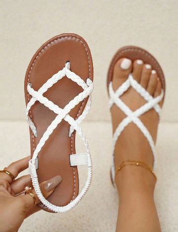 Sandale SHEIN, alb