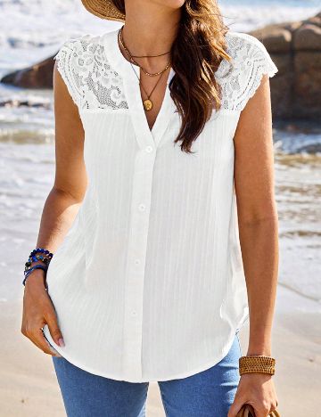 Bluza Emery Rose, alb