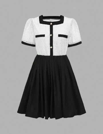 Rochie Shein Kids, alb/negru