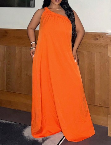 Rochie lunga SHEIN CURVE, portocaliu