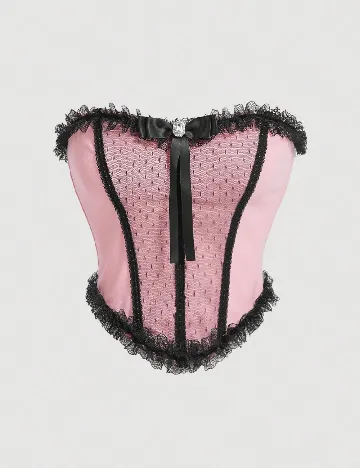 Top SHEIN, roz/negru