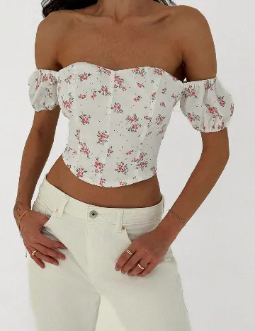 Top SHEIN, floral print