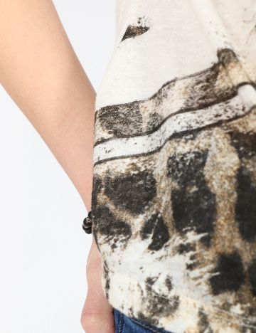 Tricou Bershka, crem