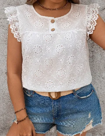 Bluza SHEIN CURVE, alb