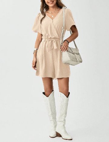 Salopeta SHEIN, crem