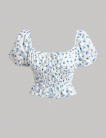 Top SHEIN, floral print