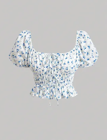 Top SHEIN, floral print