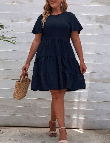 Rochie scurta SHEIN CURVE, bleumarin