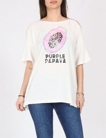 Tricou Oversize Pull&Bear, alb