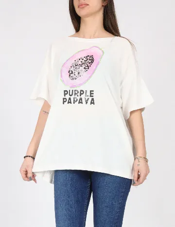 Tricou Oversize Pull&Bear, alb